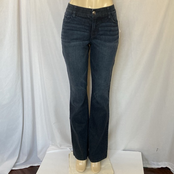 Liz Claiborne Jeans Women’s Tummy Control Size 8 Tall Bootcut Indigo Wash NWT - Picture 3 of 8